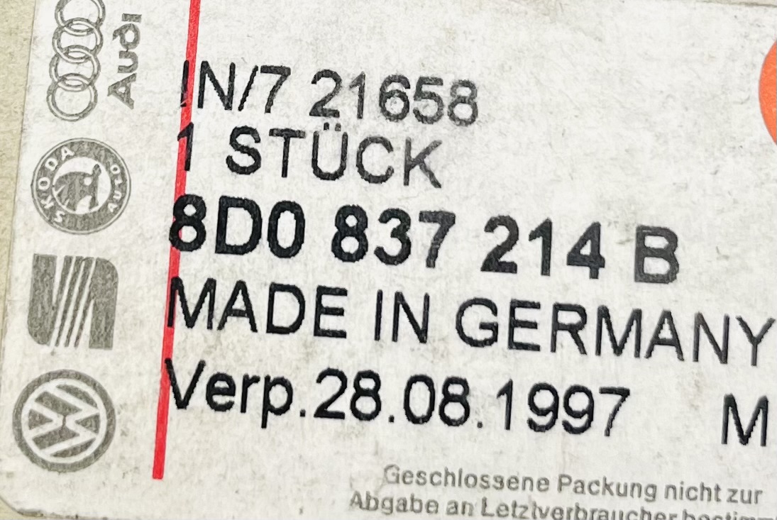 Audi Schliessteil 8D0837214B 