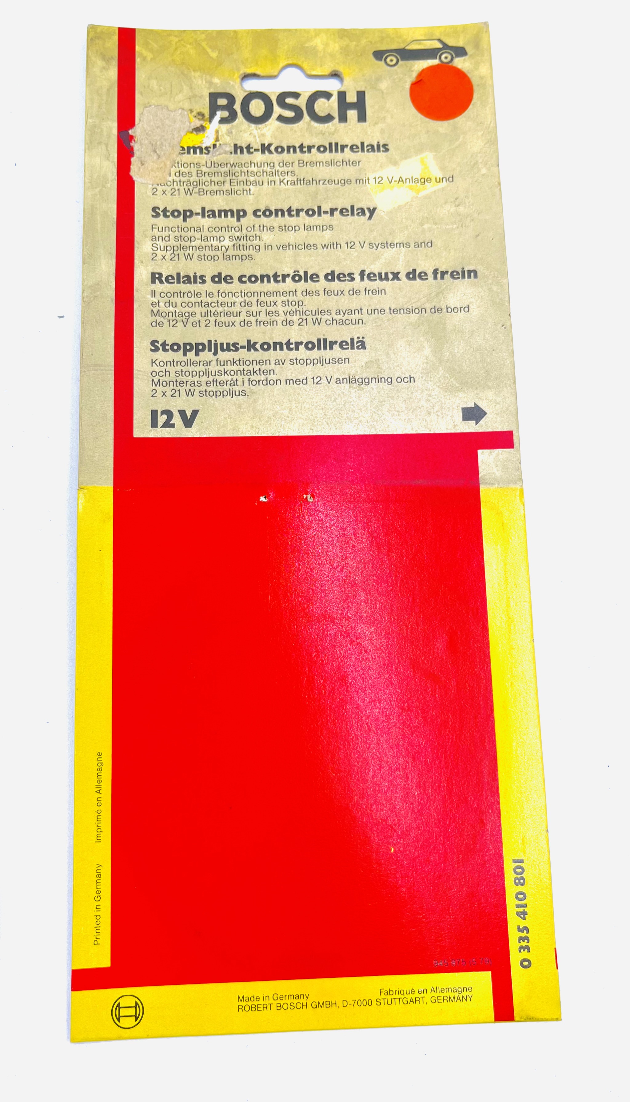 Bosch Bremslicht Kontrollrelais 0335410801