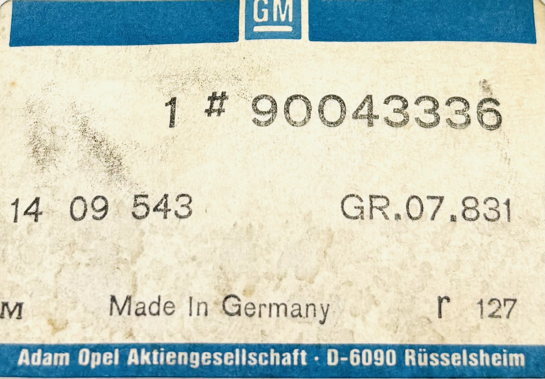 General Motors 90043336 