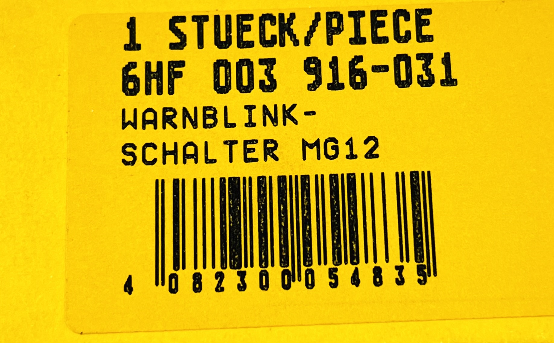 Hella Warnblinkschalter - 6HF003916-031 - MG12