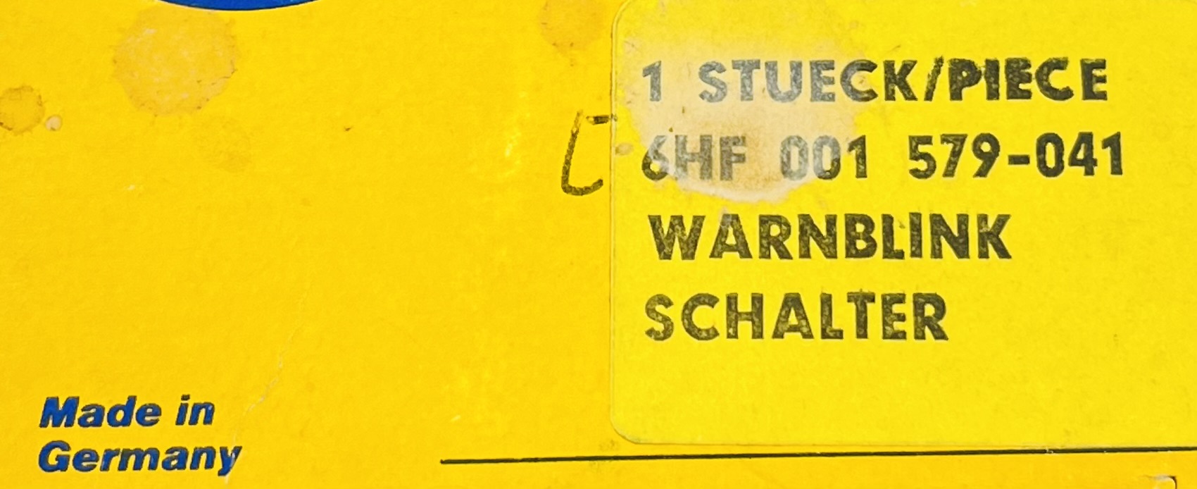 Hella Warnblinklicht-Schalter - 6HF001579-041 - Mit Halter  