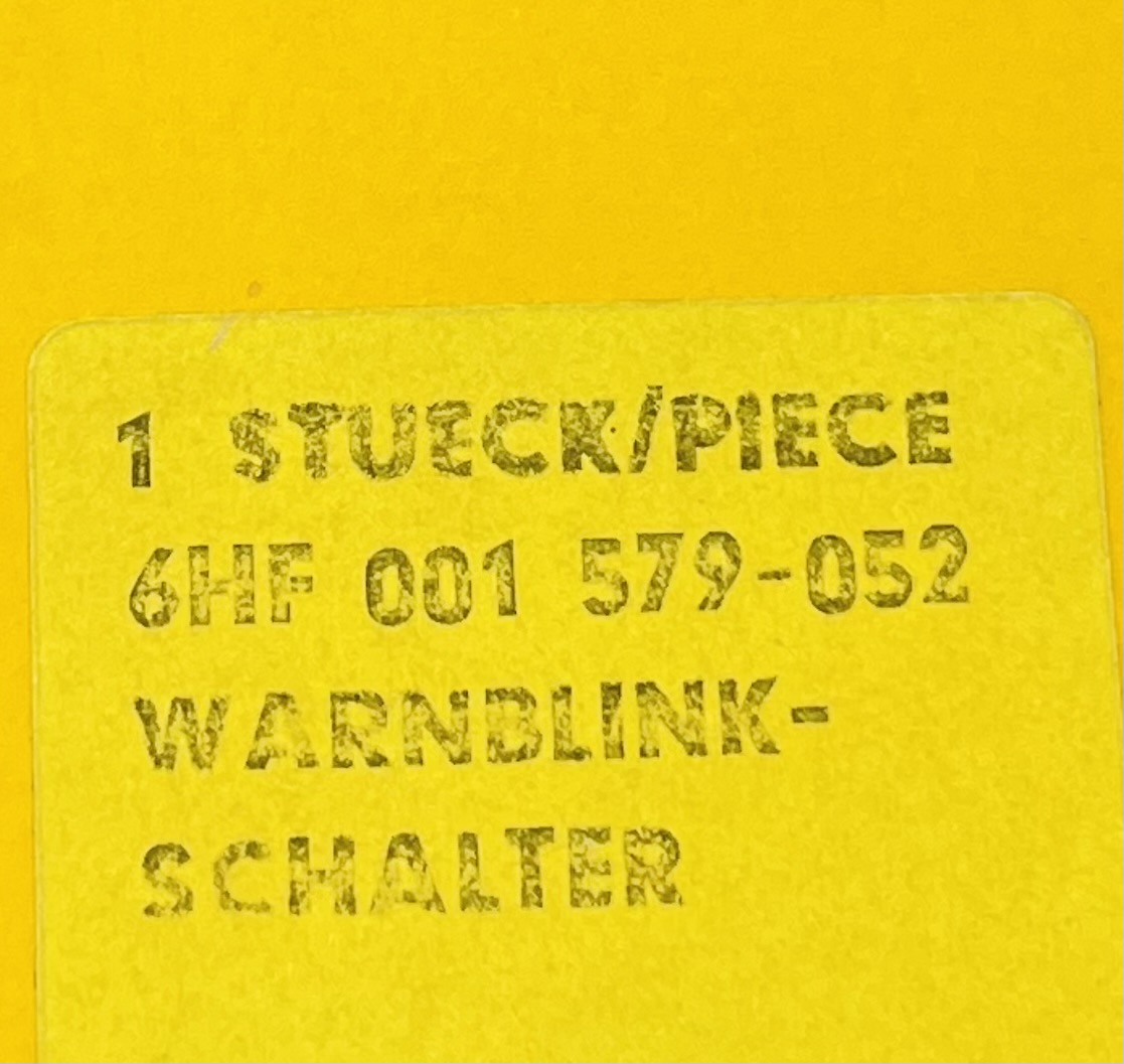 Hella Warnblinklicht-Schalter - 6HF001579-052 - Mit Halter 