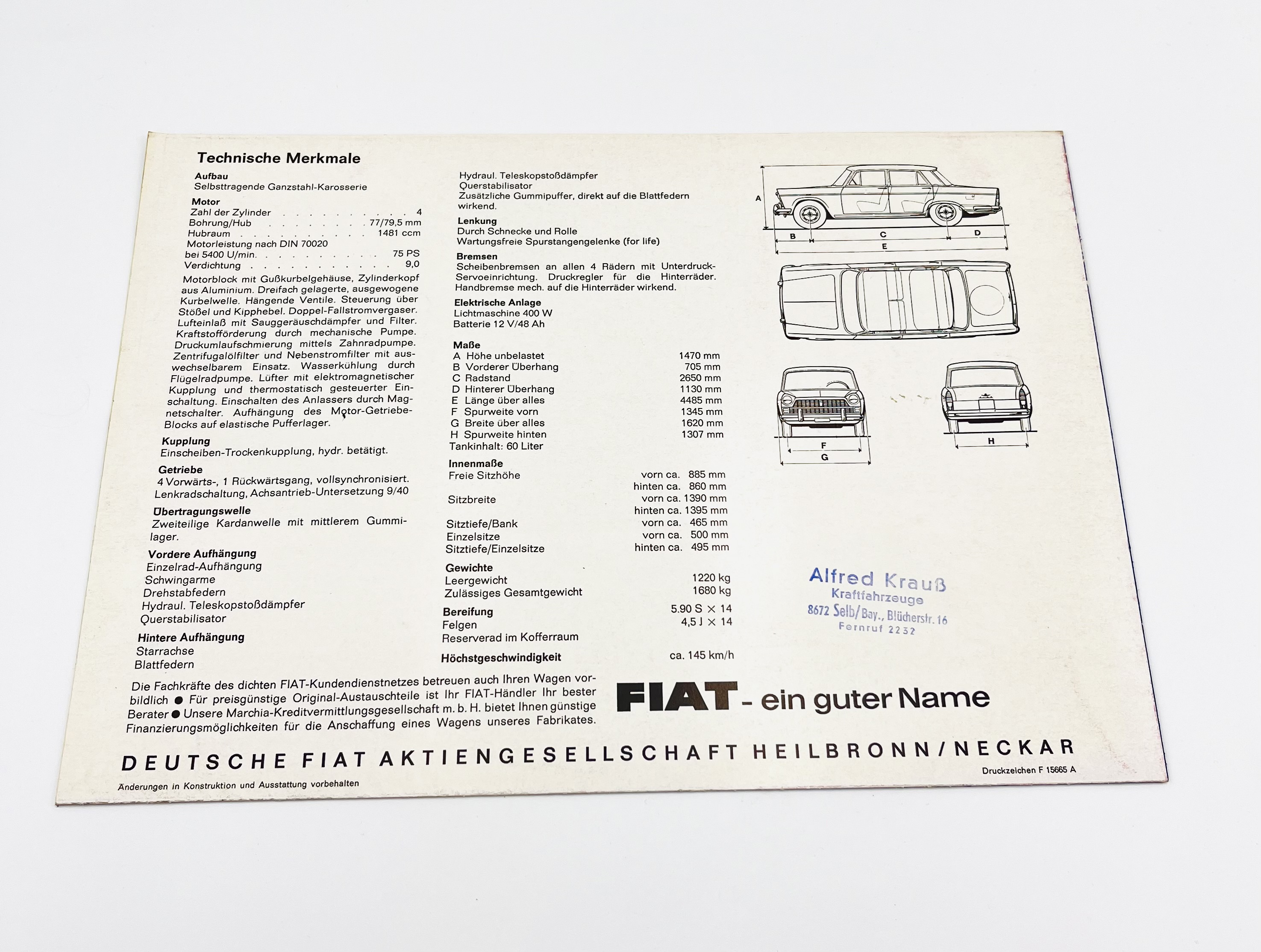 Fiat 1500L Prospekt