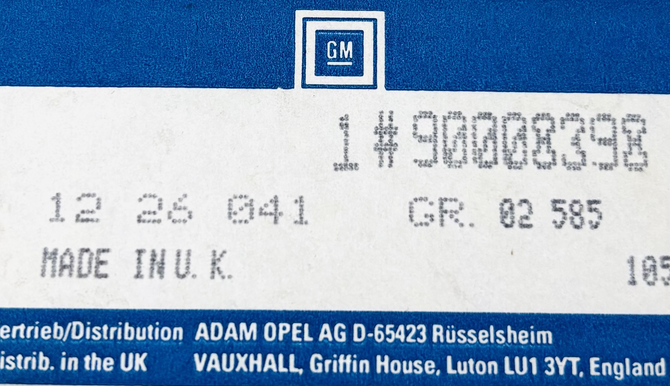 General Motors Blinker 90008398