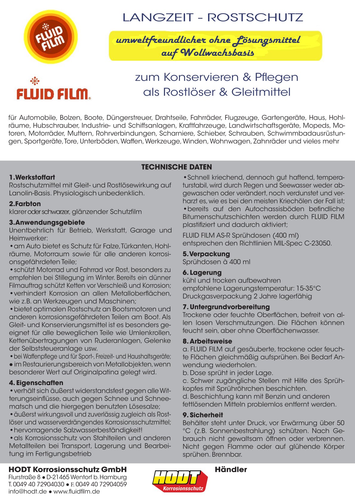 Fluid Film AS-R Black 400 ML Spray Langzeit Rostschutz + Kriechöl 