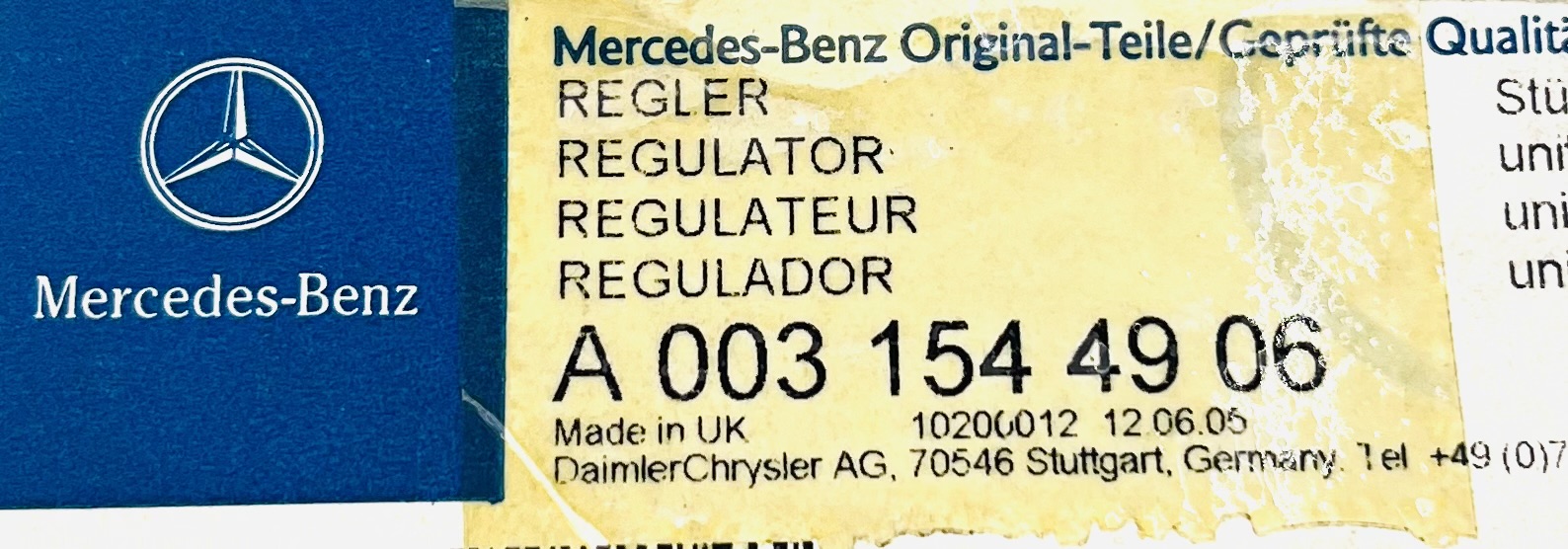 Bosch Lichtmaschinenregler F00M145339 OEM