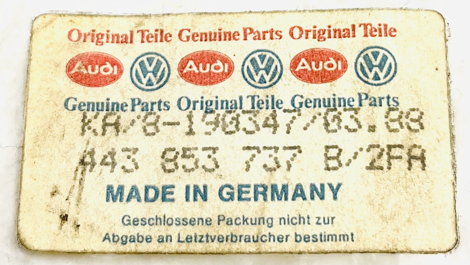 Audi Schriftzug Turbo 443853737B 2FA
